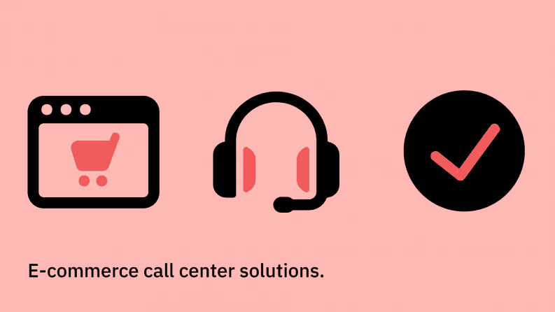 Infographic showing e-commerce call center solutions