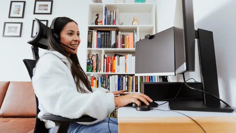 Girl with headphones